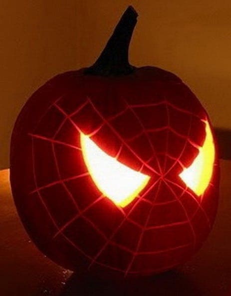 Funny Pumpkin Carving Idea A funny and expressive carved pumpkin face