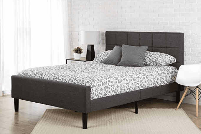 Zinus Lottie Upholstered Platform Grey Bed Frame Zinus Lottie Upholstered Platform Grey Bed Frame
