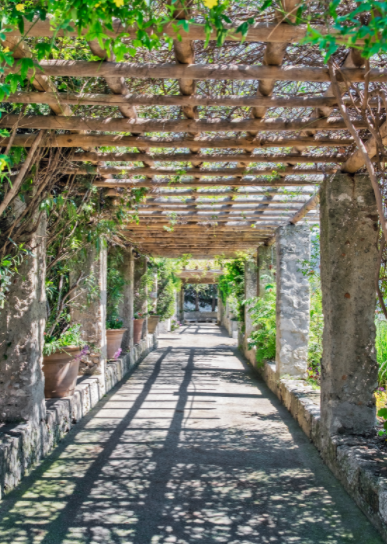 Pergola with extra shade