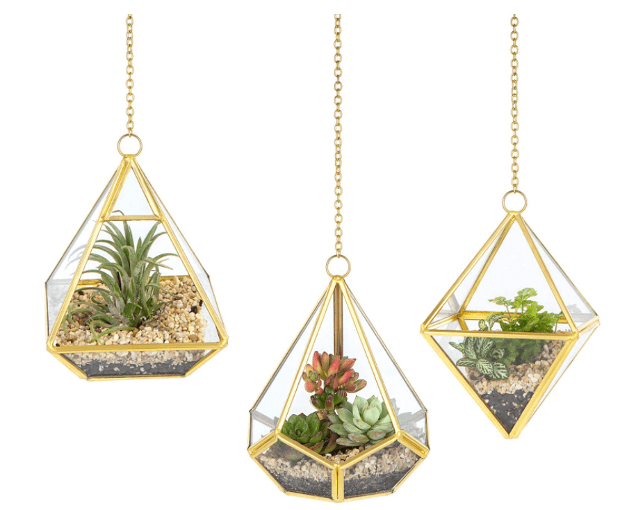 Mkono 3 Pcs Small Hanging Glass Terrarium Mkono 3 Pcs Small Hanging Glass Terrarium