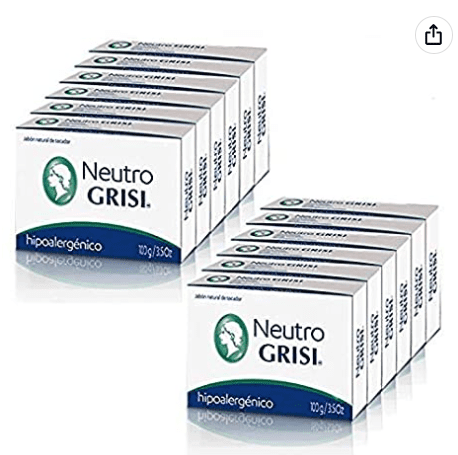 Grisi Neutral Hypoallergenic Soap Bar 3.5 Oz (Pack of 12)
