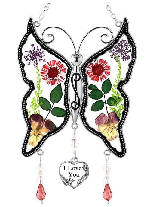 Butterfly Sun Catcher Glass Wind Chime Butterfly Sun Catcher Glass Wind Chime
