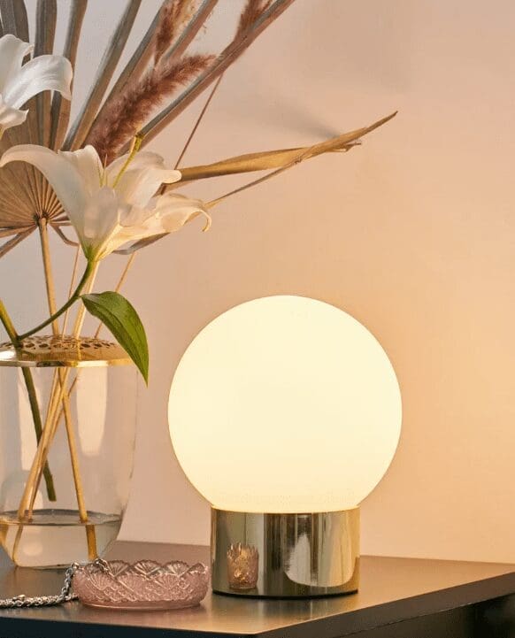 Delia Frosted Globe Table Lamp Delia Frosted Globe Table Lamp