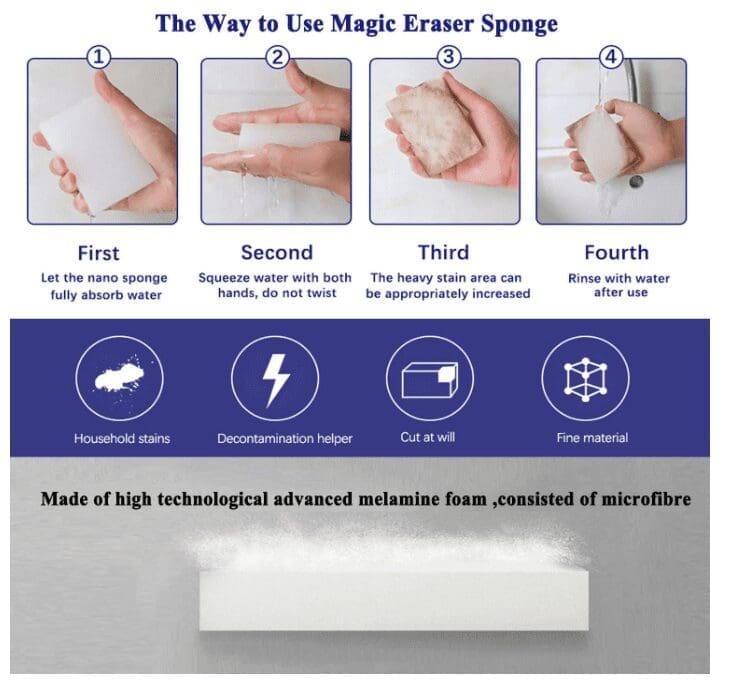 Magic Cleaning Sponge Eraser Sheets Magic Cleaning Sponge Eraser Sheets