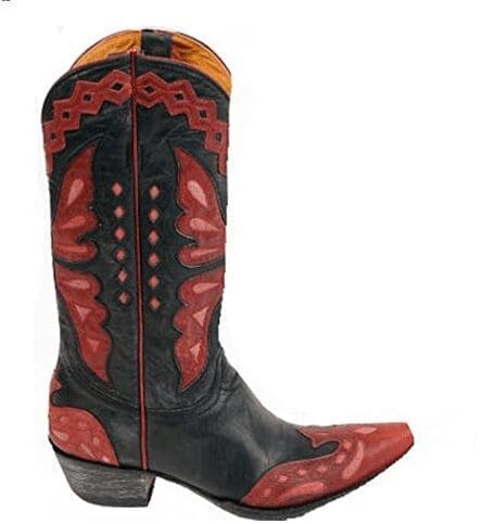 Old Gringo Women's Monarca Vesuvio Black Red Pink Cowboy Boot Old Gringo Women's Monarca Vesuvio Black Red Pink Cowboy Boot