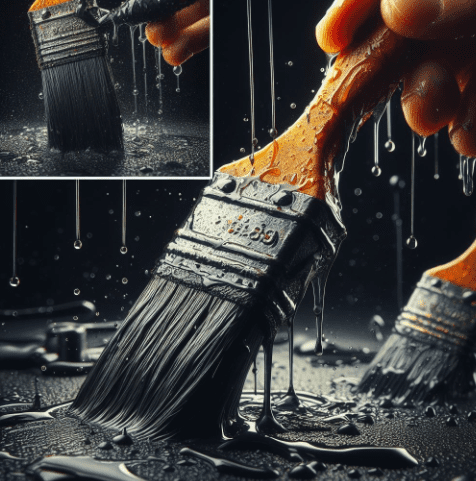 mineral-spirits-cleaning-brush Cleaning a paint brush with mineral spirits