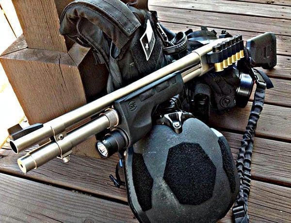 Flashlight mount for shotgun Flashlight mount for shotgun