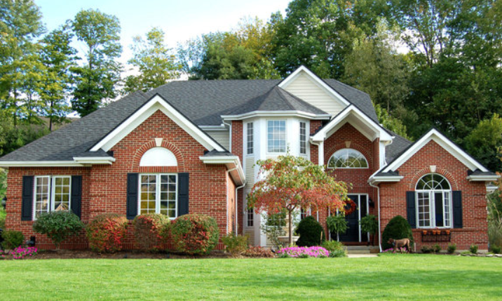 Brick Homes A beautiful two-story traditional red brick home