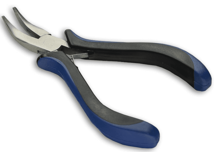 Bent Nose Pliers Bent nose pliers used for intricate craft work.