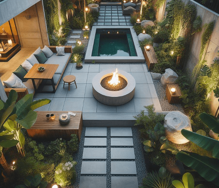 Concrete Fire Pit Concrete Fire Pit