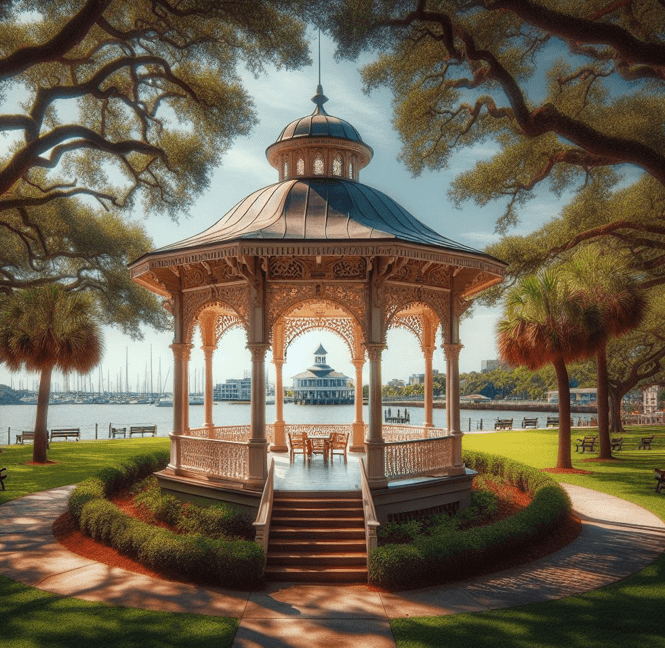 Gazebo Park The Battery, Charleston, South Carolina Gazebo Park The Battery, Charleston, South Carolina