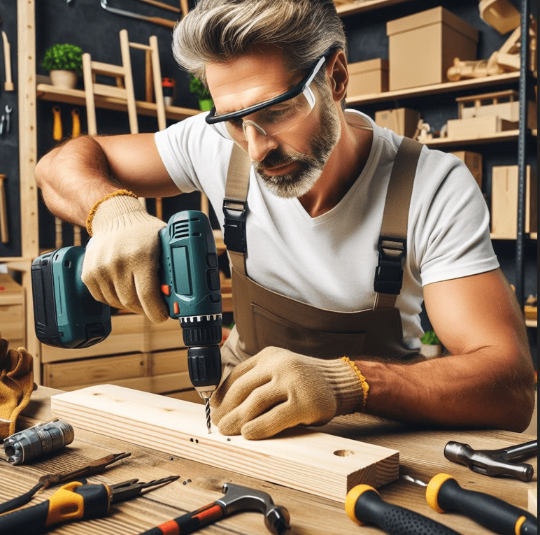How to Drill a Pilot Hole Drill bit making a pilot hole in wood before driving a screw