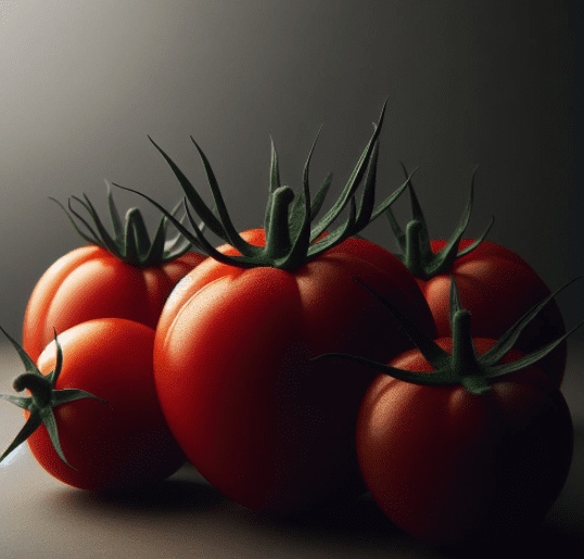 Close-up of Roma tomatoes Close-up of several Roma tomatoes with their characteristic elongated shape and deep red color