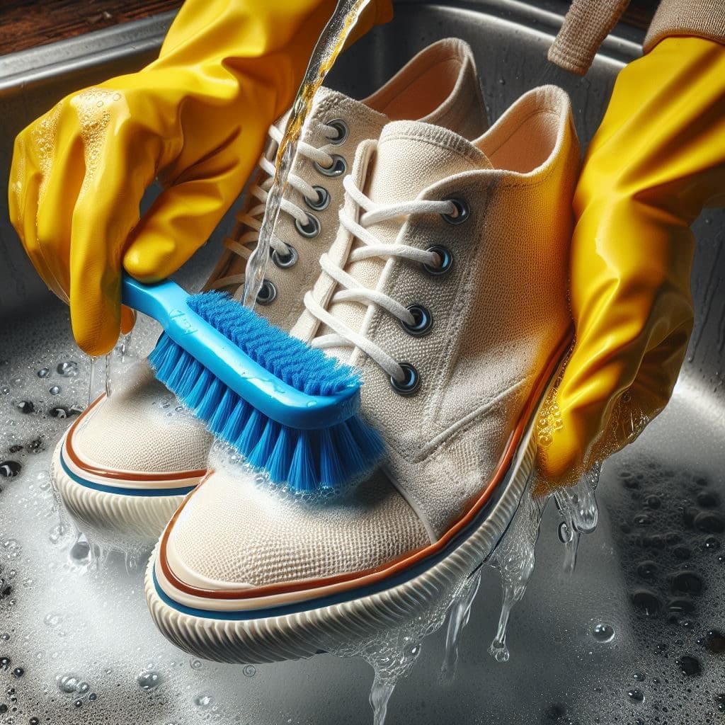 cleaning the Fabric shoes cleaning the Fabric shoes
