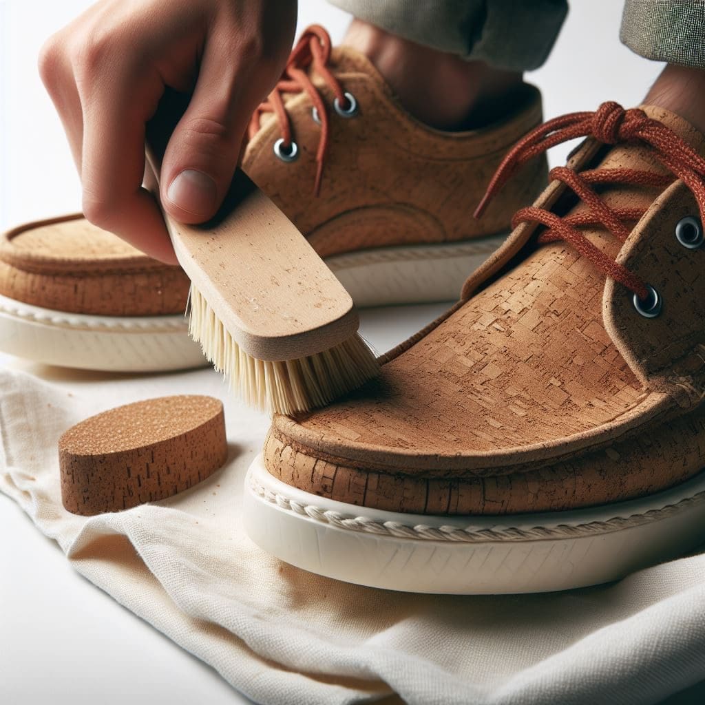 cleaning the Rope and Cork shoes cleaning the Rope and Cork shoes