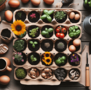 Egg Cartons seed starting trays Egg Cartons seed starting trays