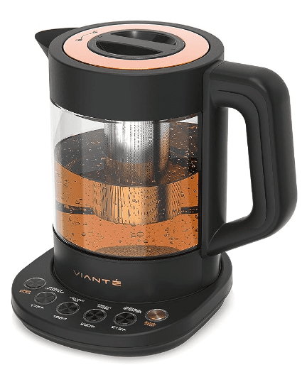 Vianté Hot Tea Maker Electric Glass Kettle with tea infuser Vianté Hot Tea Maker Electric Glass Kettle with tea infuser