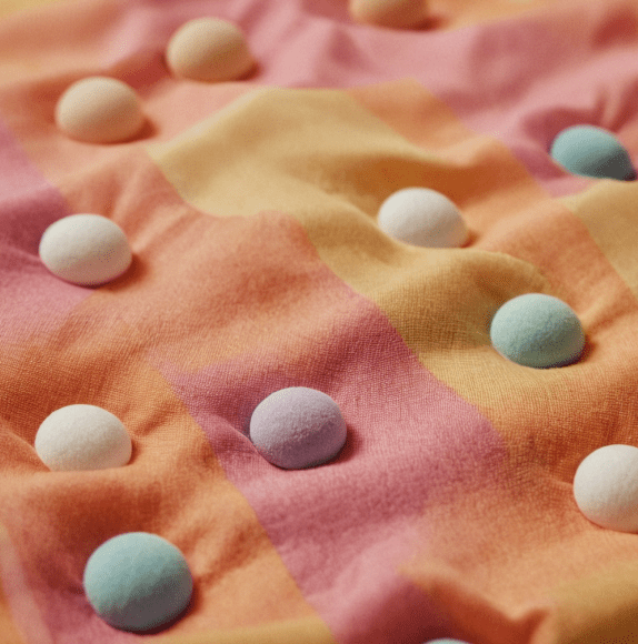 Close up of fabric softener sheet with essential oils infused Close up of fabric softener sheet with essential oils infused