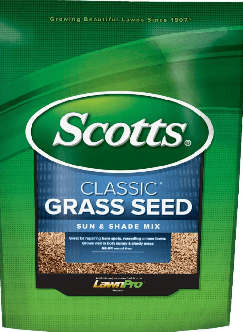 Bag of Scotts Turf Builder Sun and Shade grass seed mix, the best overall choice for spring overseeding in 2026. Bag of Scotts Turf Builder Sun and Shade grass seed mix, the best overall choice for spring overseeding in 2026.