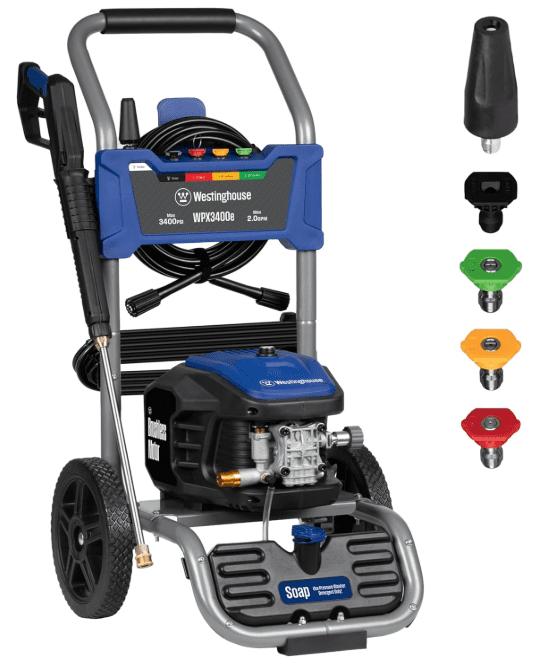 Westinghouse WPX3400e brushless electric pressure washer for decks siding fences patios and driveways