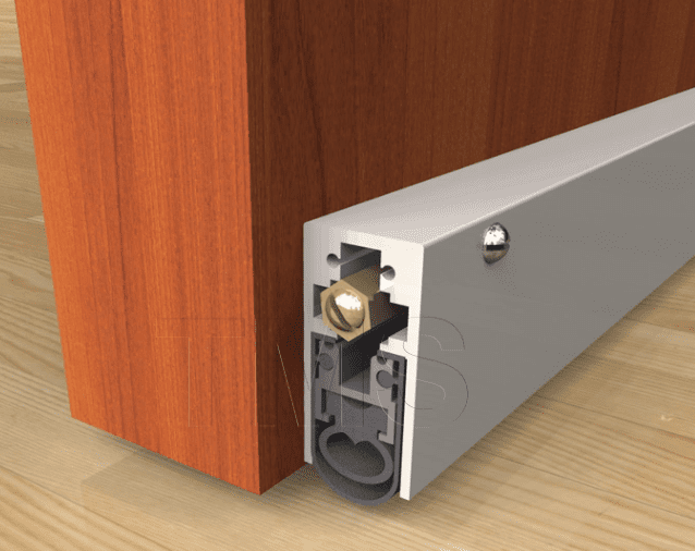 TMS Automatic Door Bottom, Heavy Duty Door Seal - Acoustic Door Sweep - Surface Mounted - Double Seal (36” - Clear Anodized Aluminum) TMS Automatic Door Bottom, Heavy Duty Door Seal - Acoustic Door Sweep - Surface Mounted - Double Seal (36” - Clear Anodized Aluminum)