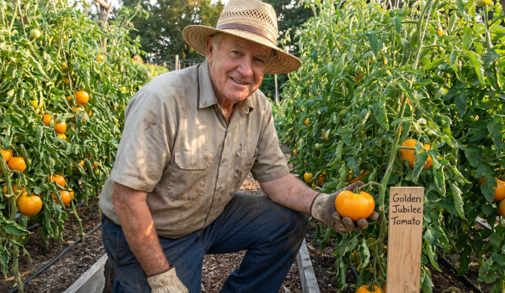 Golden Jubilee Tomato garden