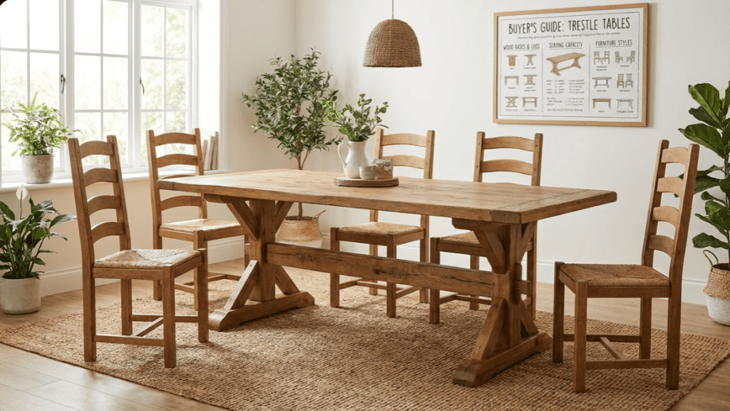 treste table trestle table